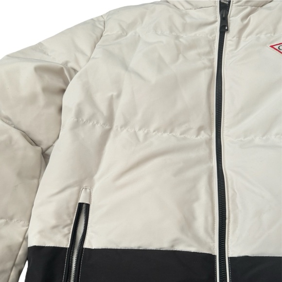 Guess | NWOT Men black and white Heavy-Weight Colorblock Puffer Jacket size L - Picture 8 of 11